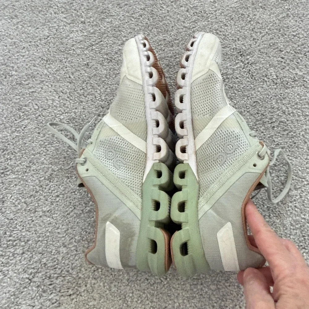 On CloudTec Running Shoes Womens 6.5 Green Mesh‎ Swiss Engineering Sneakers